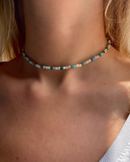SEA BREEZE - Bunte Surfer Kette aus Jade Perlen