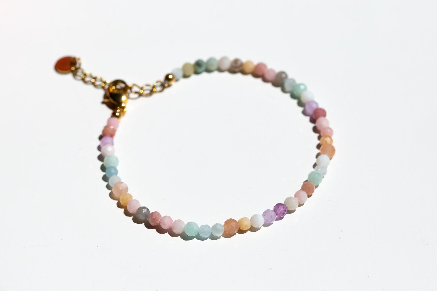PASTEL SUNRISE - buntes Perlenarmband aus echten Edelsteinen